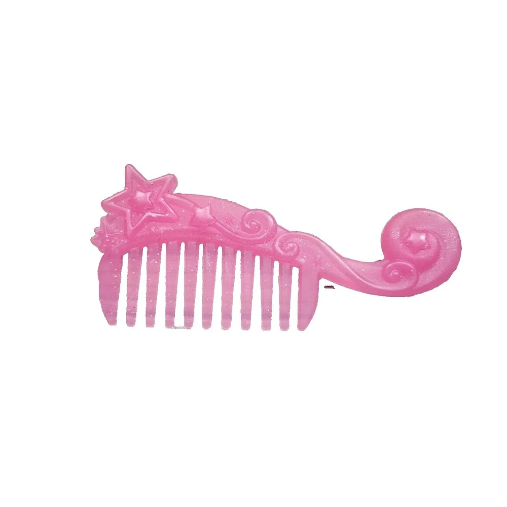 My Little Pony Pink Sparkle Plastic Comb With Stars Unmarked